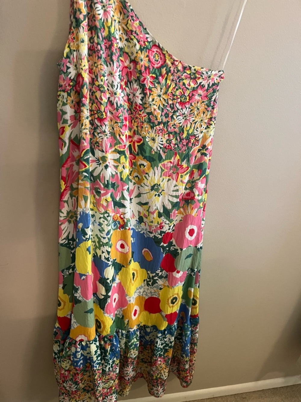 Anthropologie One-Shoulder Floral Maxi Sarah Campbell